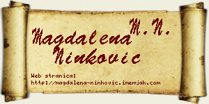Magdalena Ninković vizit kartica